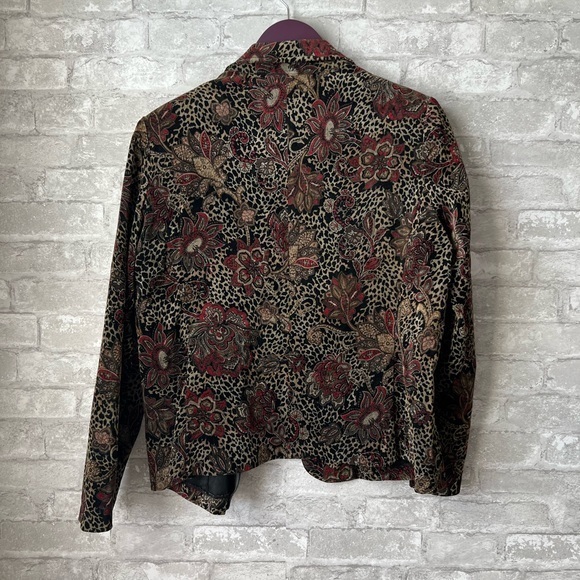 Script attitude & style faux velvet button closure blazer A7-40 - Picture 8 of 14